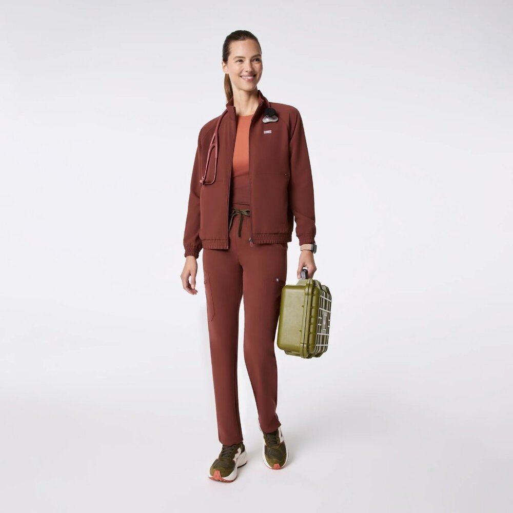 Figs Sydney Scrub Jacket in Walnut, Size Medium - Picture 2 of 12
